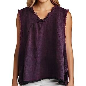 NFYM Women Hippie Distressed Hem Sleeveless Tank Crop Pullover Tops Vintage